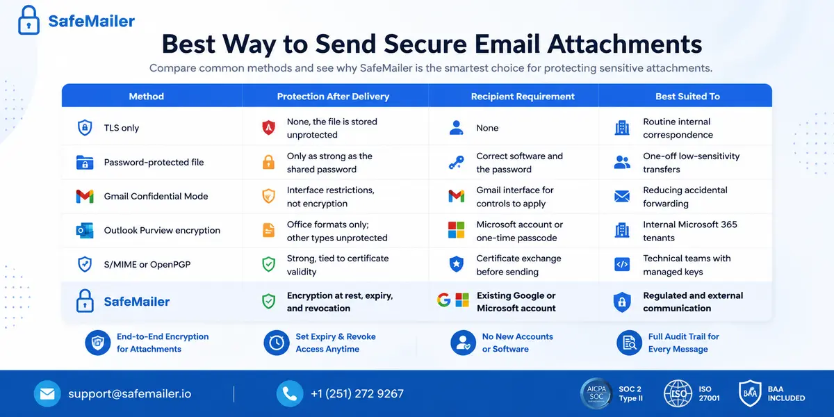 Best Way to Send Secure Email Attachments