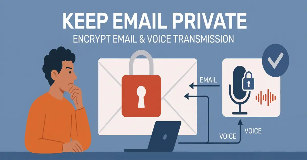 Keep Email Private: Encrypt Email & Voice Transmission preview