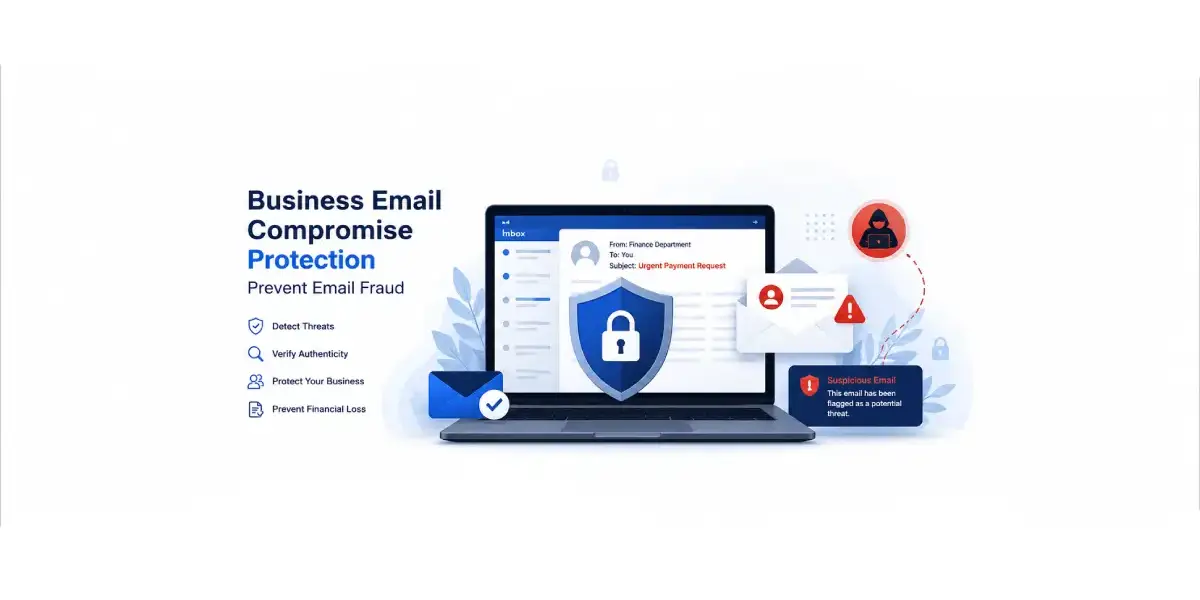 Business email compromise protection and financial email fraud prevention