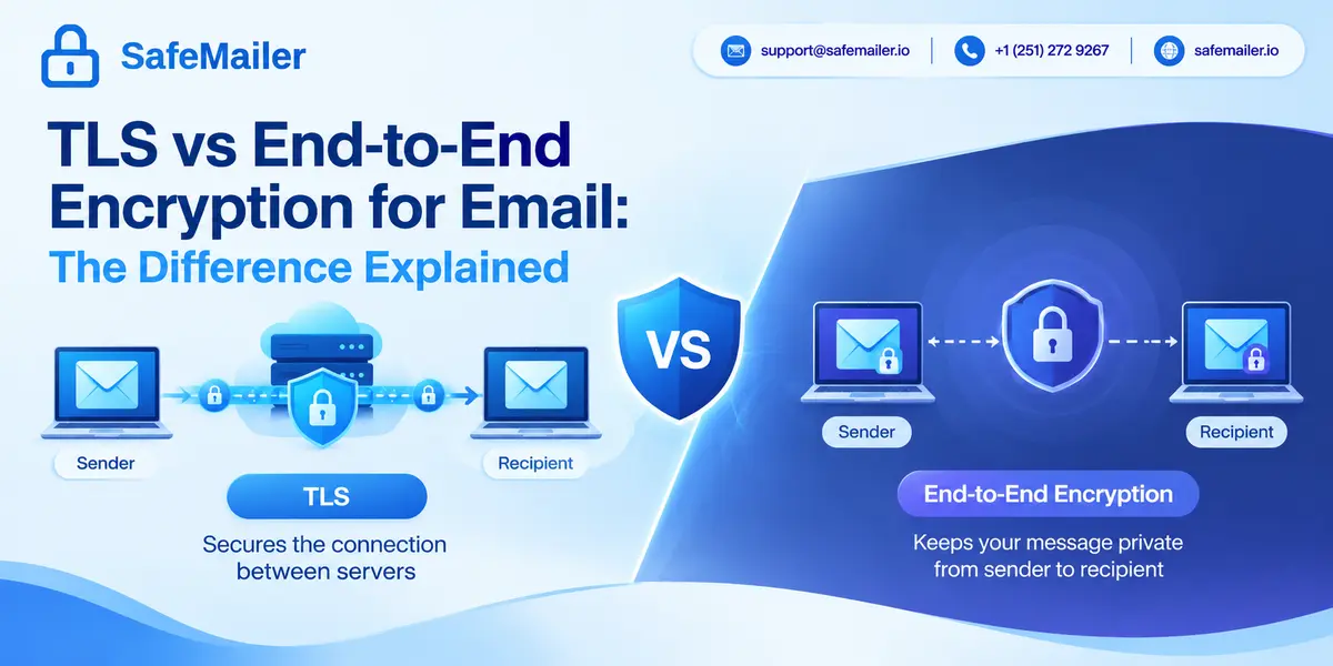 TLS vs End-to-End Encryption for Email: The Difference Explained